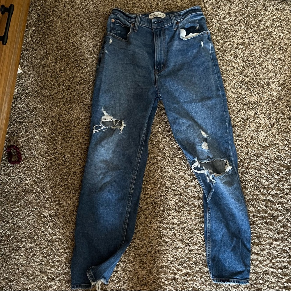 Abercrombie Ankle Straight Ultra High Rise